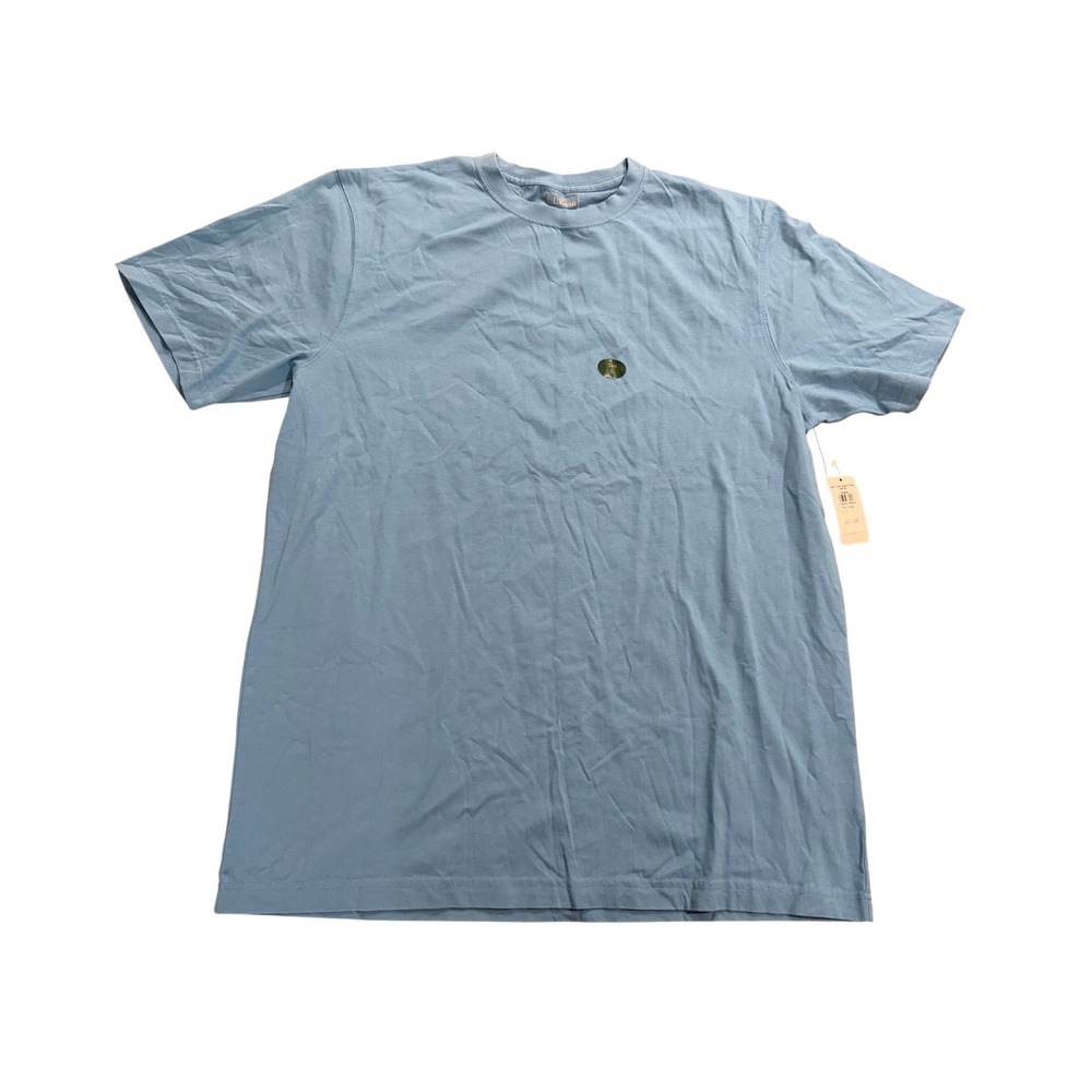 L.L. Bean Carefree Unshrinkable Tee Mens Large Tall Blue Short Sleeve Cotton